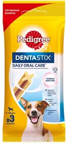 Лакомство для собак PEDIGREE Denta Stix для ухода за зубами для щенков и собак мелких пород 45г