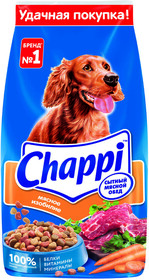 Корм Chappi для собак, мясное изобилие, 15 кг
