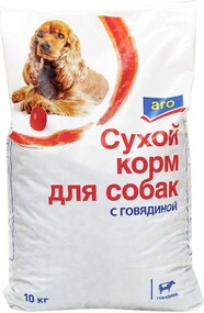 Корм ARO Говядина сухой для собак, 2,4кг