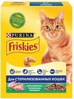 Корм для кошек FRISKIES для стерилизованных кролик, овощи сух. 300г