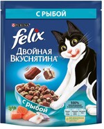 Корм сухой для взрослых кошек FELIX Двойная Вкуснятина с рыбой, 300г Россия, 300 г