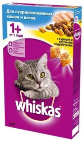 Корм для кошек Whiskas для стерилизованных кошек, курица, коробка