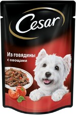 Корм консервированный для взрослых собак CESAR с говядиной и овощами, для всех пород, 85г Россия, 85 г