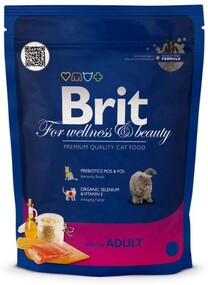 Сухой корм для кошек Brit Premium лосось в соусе, 800 г