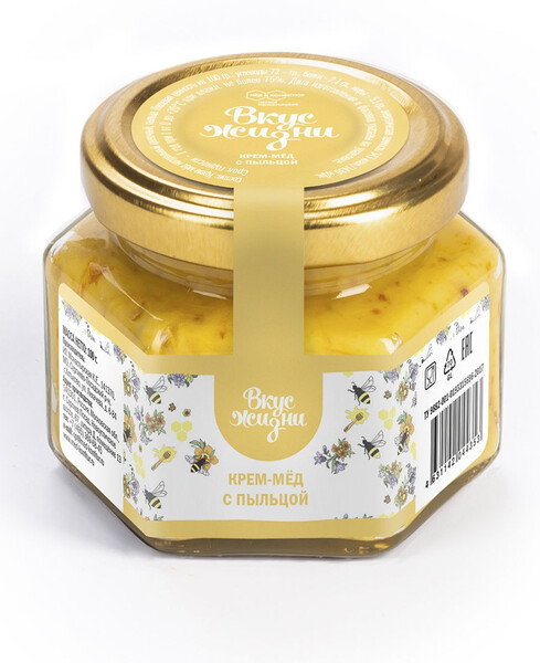 Мед и Конфитюр / Крем-мёд с пыльцой Вкус Жизни New 100 гр.