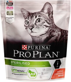 Корм для кошек Pro Plan Sterilised для стерилизованных кошек и кастрированных котов с лососем 400 г