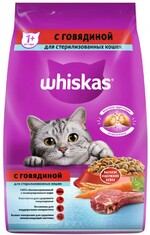 Корм для кошек Whiskas для стерилизованных кошек, говядина сух. 1,9кг