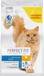 Корм сухой для взрослых кошек PERFECT FIT с курицей, для живущих в помещении, 2,5кг Россия, 2,5 кг
