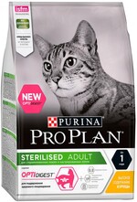 Корм сухой Purina Pro Plan с курицей при чувствительном пищеварении для стерилизованных кошек и котов 3 кг