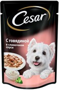 Корм консервированный для взрослых собак CESAR с говядиной в сливочном соусе, для всех пород, 85г Россия, 85 г