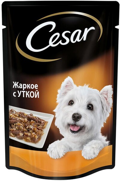 Корм консервированный для взрослых собак CESAR Жаркое с уткой, для всех пород, 85г Россия, 85 г