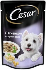 Корм консервированный для взрослых собак CESAR с ягненком в сырном соусе, для всех пород, 85г Россия, 85 г