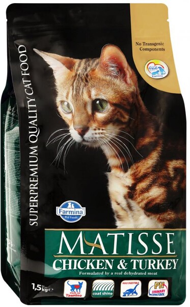 Корм для кошек Farmina Matisse курица, индейка 1,5 кг