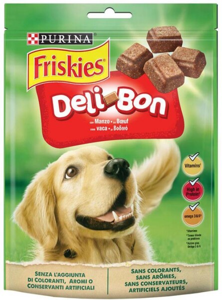 Лакомство для взрослых собак Friskies Deli-Bon с говядиной, 130 г