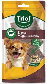 Лакомство для взрослых собак TRIOL Вымя говяжье, мини-полоски, 40г Россия, 40 г