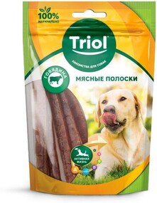 Лакомство для собак Triol из курицы Мясные полоски, 70 г