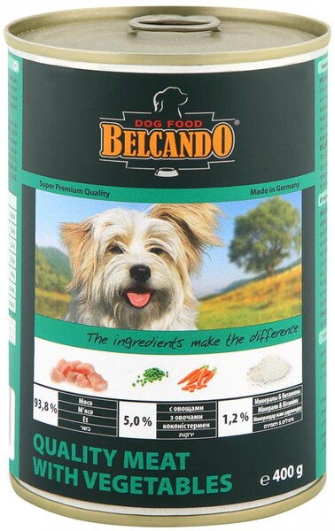 Super Premium консервы для собак, отборное мясо с овощами, 400 г