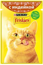 Корм д/кошек FRISKIES индейка в подливе 85г