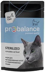 Консервы для кошек ProBalance для стерилизованных кошек 85 г пауч Россия