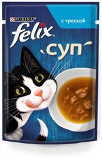 Корм консервированный для взрослых кошек FELIX Суп с треской, 48г Венгрия, 48 г