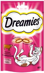Лакомство Dreamies Подушечки с говядиной для взрослых кошек 60 г