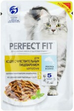Корм для кошек с чувствительным пищеварением Perfect Fit лосось, 75г