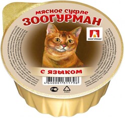 Консервы для кошек «Зоогурман» мясное суфле с языком, 100 г