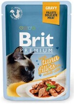Корм влажный Brit Premium кусочки из филе тунца в соусе для кошек 85 г