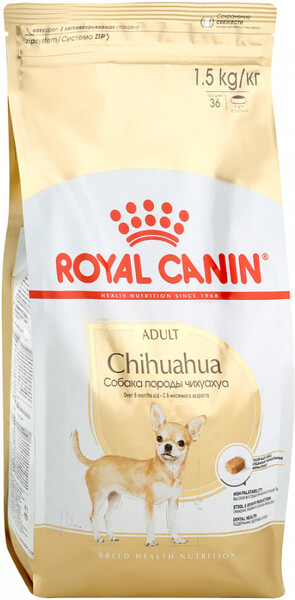Chihuahua Adult корм для собак породы чихуахуа старше 8 месяцев, 1,5 кг