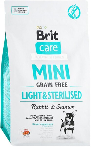 Care MINI GF Light & Sterilised беззерновой для собак мелких пород с избыточным весом и стерилизованных, 2 кг