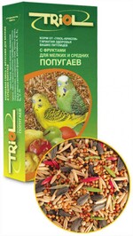 Корм для мелких и средних попугаев Triol с фруктами, 500 г