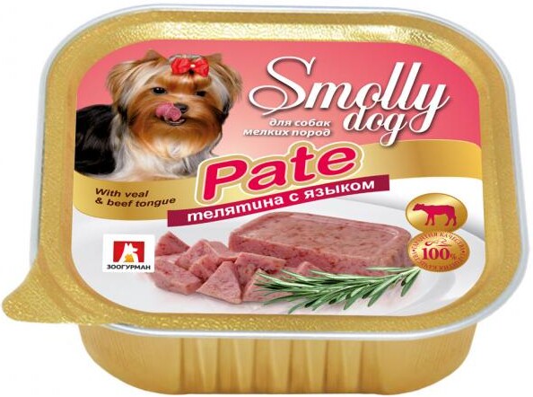 Корм для собак «Зоогурман» Smolly dog Pate Телятина с языком, 100 г