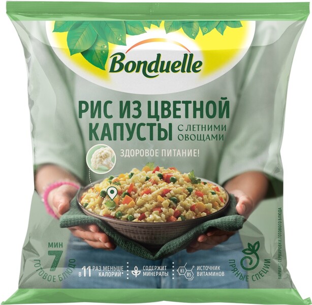 Овощная смесь Bonduelle рис из цветной капусты с летними овощами, 400 г