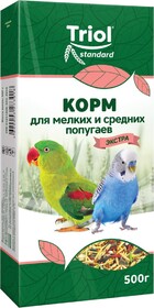 Корм для мелких и средних попугаев TRIOL Криспи-Экстра, 500г