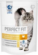 Сухой корм для чувствительных кошек PERFECT FIT Sensitive с индейкой, 190 г