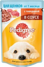 Корм консервированный для взрослых собак всех пород Pedigree Паштет с говядиной, 80 г