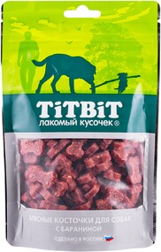 Лакомство для собак TITBIT Косточки мясные с бараниной 145г