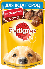 Корм для собак Pedigree Говядина в соусе, влажный, 100 г