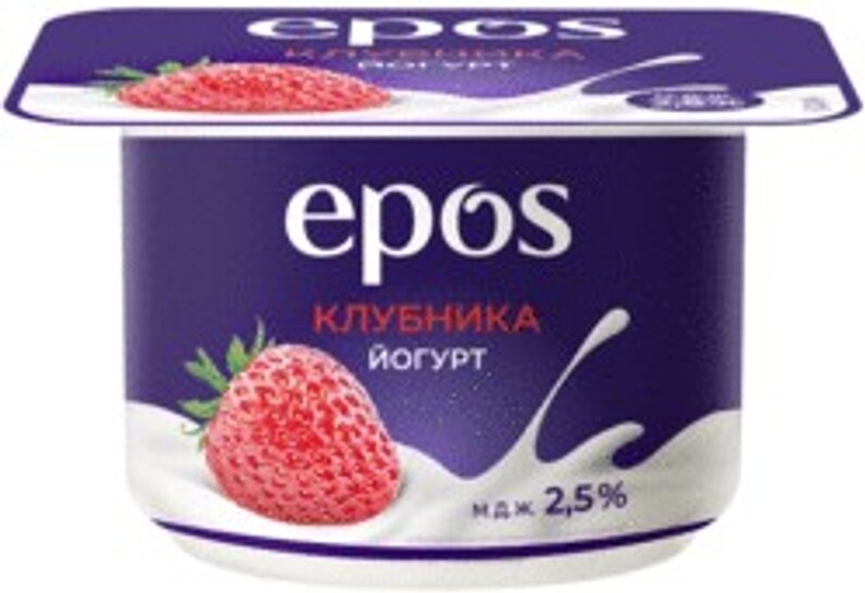 Йогурт EPOS густой клубника 2.5% 120 г