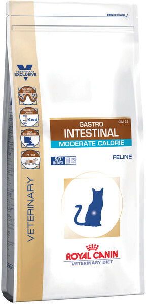 Корм для кошек ROYAL CANIN Vet Diet Gastro Intestinal Moderate Calorie GIM35 при наруш. пищев., птица сух. 2кг