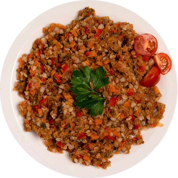 Гречка с говядиной и овощами 