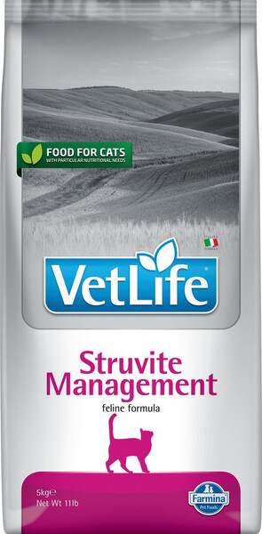 Корм для кошек Farmina Vet Life Struvite Management при мочекаменной болезни и идиопатическом цистите 5 кг