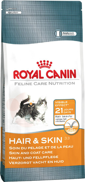 Корм для кошек ROYAL CANIN Hair & Skin 33 для чувствительной кожи и для улучшения шерсти сух. 2кг