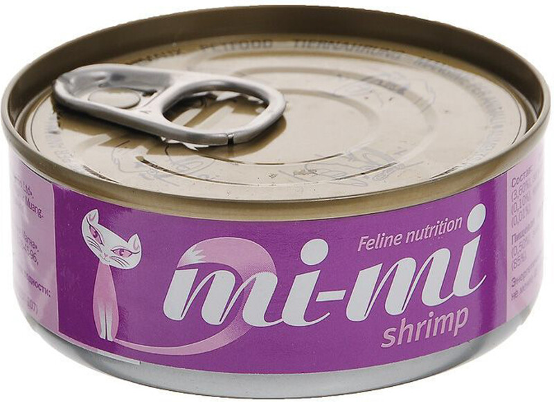 Корм для кошек Mi-Mi с креветками, 80г