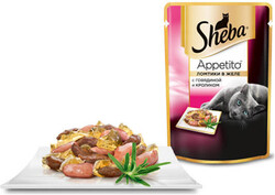 Корм для кошек SHEBA Appetito Говядина и кролик в желе 85г