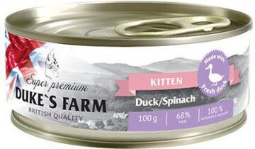 Корм для котят DUKE'S FARM утка и шпинат 100г