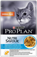 Влажный корм для кошек Pro Plan Nutri Savour Elegant для здоровья кожи и шерсти кусочки в соусе с треской 85г