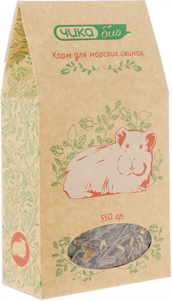 Корм для грызунов ЧИКА БИО Смесь для морских свинок без зерна сух. 550г