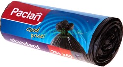 Мешки для мусора 20 л, 40 шт, цвет черный, Paclan Standart, Бумажная упаковка
