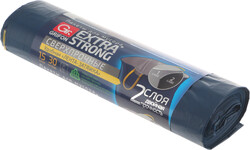 Пакеты для мусора grifon двухслойные с завязками особо прочные, 30л 15 шт.